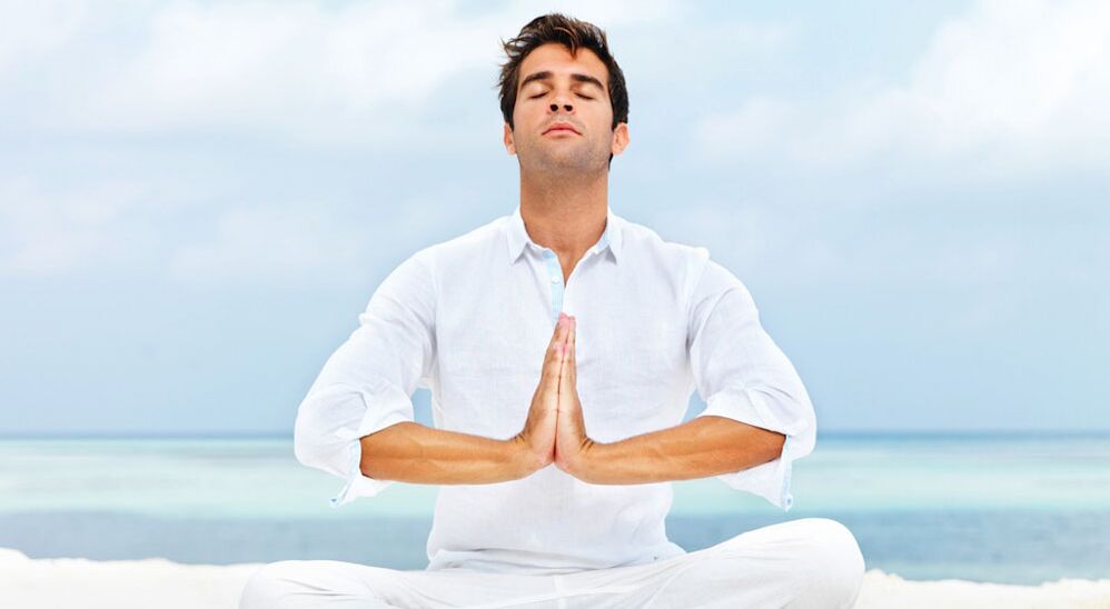 Meditación de un hombre